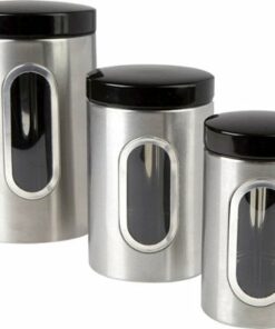 Mind Reader - Canister (Set of 3) - Silver