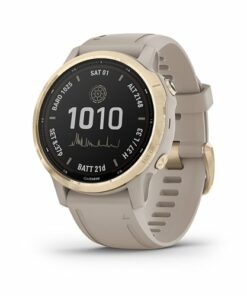 Garmin - fēnix 6S Pro Solar GPS Smartwatch 42mm Fiber-Reinforced Polymer - Light Gold