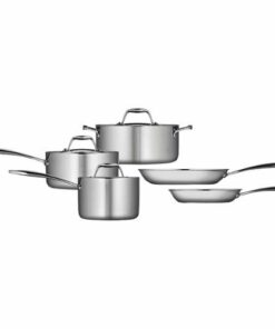 Tramontina - Gourmet Tri-Ply Clad 8-Piece Cookware Set - Stainless Steel