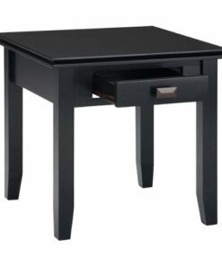 Simpli Home - Artisan Square Wood 1-Drawer Side Table - Black