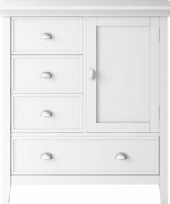 Simpli Home - Redmond SOLID WOOD 39 inch Wide Transitional Medium Storage Cabinet in - White
