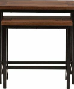Simpli Home - Skyler 2 Pc Nesting Side Table - Dark Cognac Brown