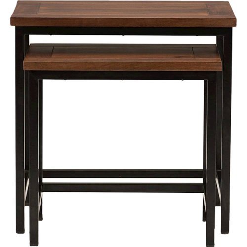 Simpli Home - Skyler 2 Pc Nesting Side Table - Dark Cognac Brown