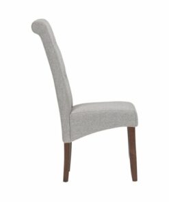 Simpli Home - Cosmopolitan Contemporary Linen Fabric Dining Chairs (Set of 2) - Gray Cloud