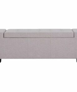 Simpli Home - Laredo 51 inch Wide Contemporary Rectangle Large Storage Ottoman - Gray Cloud