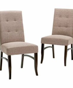 Simpli Home - Ezra Contemporary Woven Fabric Dining Chairs (Set of 2) - Mist