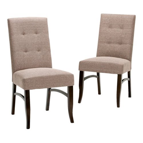 Simpli Home - Ezra Contemporary Woven Fabric Dining Chairs (Set of 2) - Mist