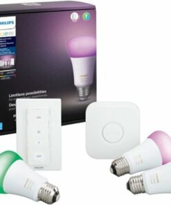 Philips - Geek Squad Certified Refurbished Hue White & Color Ambiance LED Starter Kit - Multicolor