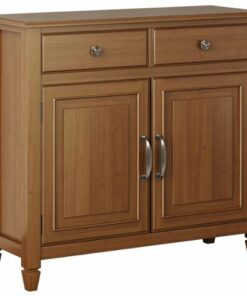 Simpli Home - Connaught Traditional Wood Entryway Storage Cabinet - Light Golden Brown