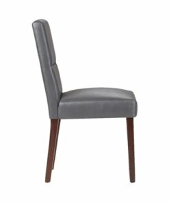 Simpli Home - Ashford 4-Leg Faux Leather and High-Density Foam Dining Chairs (Set of 2) - Stone Gray