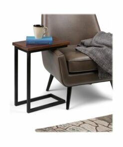 Simpli Home - Skyler Rectangular Modern Solid Mango Wood Table - Dark Cognac Brown