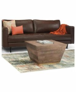 Simpli Home - Abba Square Modern Mango Wood Coffee Table - Dark Brown
