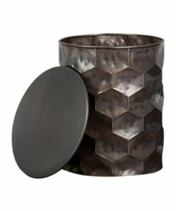 Simpli Home - Whitney Round Contemporary Iron Accent Side Table - Antique Bronze