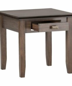 Simpli Home - Artisan Square Contemporary Wood 1-Drawer End Side Table - Natural Aged Brown