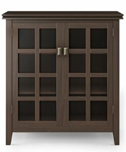 Simpli Home - Artisan SOLID WOOD 38 inch Wide Transitional Medium Storage Cabinet in - Tobacco Brown