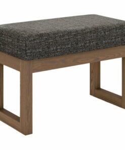 Simpli Home - Milltown Rectangular Contemporary Wood/Foam Bench Ottoman - Ebony