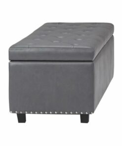 Simpli Home - Hamilton Storage Ottoman - Stone Gray