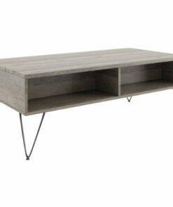 Simpli Home - Hunter Rectangular Contemporary Industrial Solid Mango Wood Coffee Table - Gray