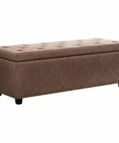 Simpli Home - Hamilton Storage Ottoman - Distressed Umber Brown