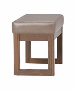 Simpli Home - Milltown 26 inch Wide Contemporary Rectangle Footstool Ottoman Bench - Ash Blonde