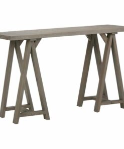 Simpli Home - Sawhorse Rectangular Modern Wood Table - Distressed Gray
