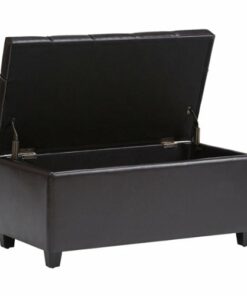 Simpli Home - Sienna Storage Ottoman Bench - Tanner's Brown