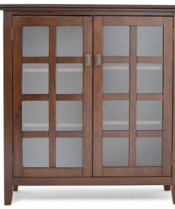 Simpli Home - Artisan SOLID WOOD 38 inch Wide Transitional Medium Storage Cabinet in - Russet Brown