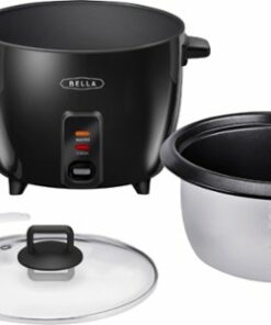Bella - 16-Cup Manual Rice Cooker - Black