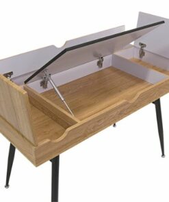 Calico Designs - NOOK MULTI STORAGE DESK GRAPHITE/ ASHWOOD