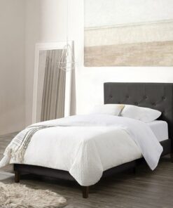 CorLiving - Nova Ridge Tufted Upholstered Bed, Twin - Dark Gray