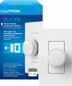 Lutron - Aurora Smart Bulb Dimmer Switch for Paddle Switches, Works with Philips Hue Smart Bulbs - White