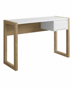 Walker Edison - Modern Fluted Storage Drawer Wood Computer Desk - White