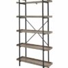 Walker Edison - Urban Pipe 5-Shelf Bookcase - Grey Wash
