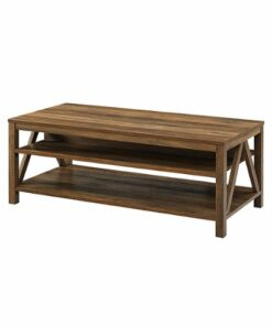 Walker Edison - 48" A Frame Farmhouse Coffee Table - Rustic Oak