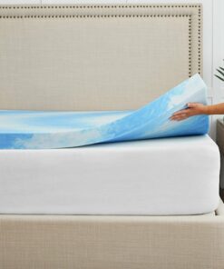 Sealy - 3” Gel Memory Foam Mattress Topper with Cover - Blue 1
