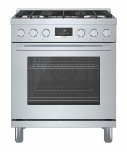 Bosch - 800 Series 3.9 cu. ft. Freestanding Dual Fuel Convection Range with 5 Dual Flame Ring Burners - Stainless steel