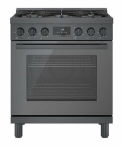 Bosch - 800 Series 3.9 cu. ft. Freestanding Dual Fuel Convection Range with 5 Dual Flame Ring Burners - Black Stainless Steel