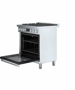 Bosch - 800 Series 3.7 cu. ft. Freestanding Gas Convection Range with 5 Dual Flame Ring Burners - Stainless steel