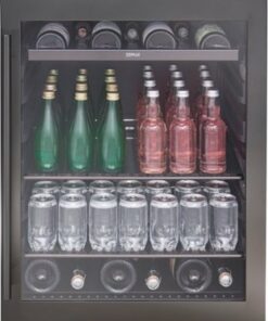 Zephyr - Presrv 24 in. 13-Bottle and 84-Can Single Zone Beverage Cooler - Black Stainless Steel