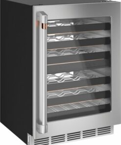 Café - 46-Bottle Built-In Dual Zone Wine Center with WiFi - Stainless steel
