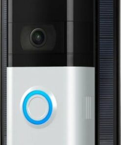 Mountable Solar Kit for Ring Video Doorbell 3 and Video Doorbell 3 Plus - Black