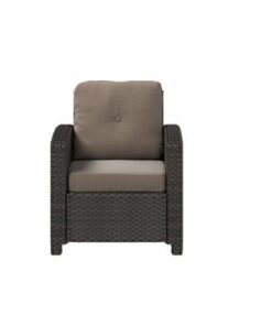 Patio Sense - Miles Outdoor Wicker Patio Lounge Chair - Mocha