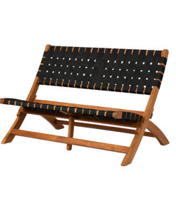 Patio Sense - Sava Wooden Folding Bench - Brown