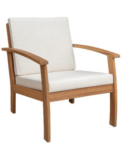 Patio Sense - Lio Wooden Outdoor Patio Lounge Chair - Brown