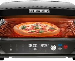 Chefman - Food Mover Conveyor Toaster Oven - Black/Stainless Steel