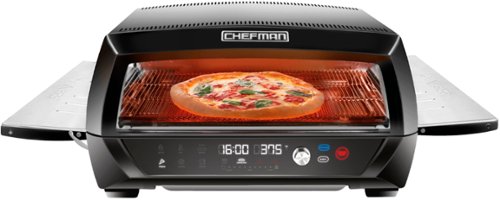 Chefman - Food Mover Conveyor Toaster Oven - Black/Stainless Steel