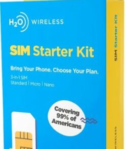 H2O Wireless - Smart SIM Starter Kit 3-in-1 SIM Card for Unlocked Phones - Yellow