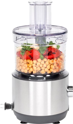 GE - 12-Cup Food Processor with Accessories - Stainless Steel