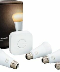 Philips - Geek Squad Certified Refurbished Hue White Ambiance A19 LED Starter Kit - California Residents - White