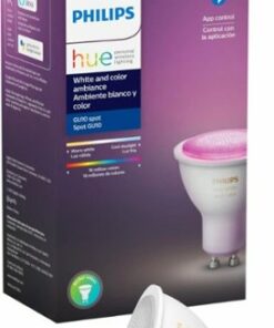Philips - Geek Squad Certified Refurbished Hue White and Color Ambiance GU10 Bluetooth Smart LED Bulb - Multicolor
